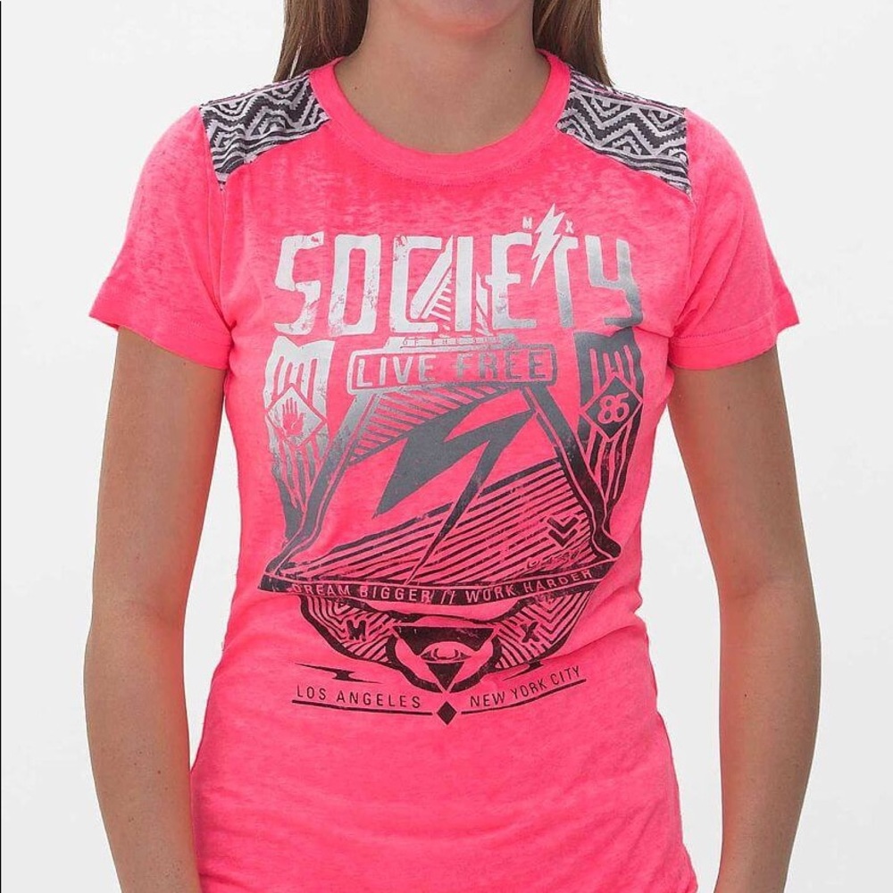 Do Time Society Neon Pink T-shirt